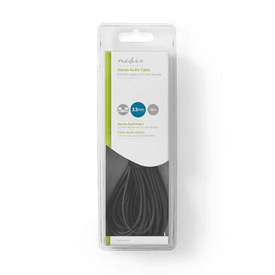 Nedis Stereo-Audiokabel | 3,5 mm Male naar 3,5 mm Female | 10 m | 1 stuks - CAGB22050BK100 CAGB22050BK100