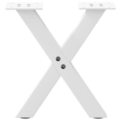Salontafelpoten 2 st X-vormig 37x(30-31) cm staal wit - thumbnail