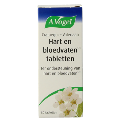 A Vogel Crataegus + valeriaan tabletten 80 Tabletten A Vogel Crataegus + valeriaan tabletten 80 Tabletten