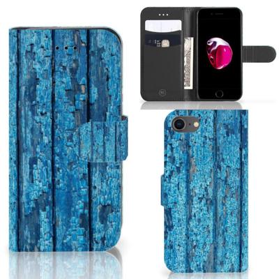 iPhone 7 | 8 | SE (2020) | SE (2022) | Book Style Case | Wood Blue