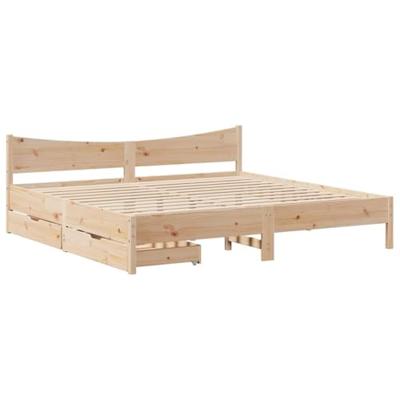 Bedframe met lades massief grenenhout 180x200 cm