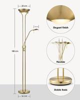AMAZON LED UPLIGHT VLOERLAMP 180 GOUD/BRONS - thumbnail