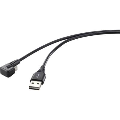 Renkforce RF-4598342 USB-kabel USB 2.0 USB-A stekker, USB-micro-B stekker 1.00 m Zwart