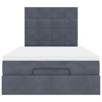 Ottoman bed met matrassen en LED's 120x190cm fluweel - thumbnail
