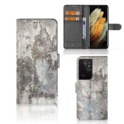 Samsung Galaxy S21 Ultra | Bookcase | Beton Print
