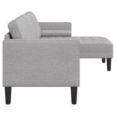 Bankstel Wolken grijs 173 x 131 x 67 cm Stof