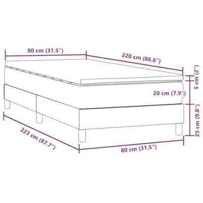 Boxspring met matras fluweel donkergroen 80x220 cm