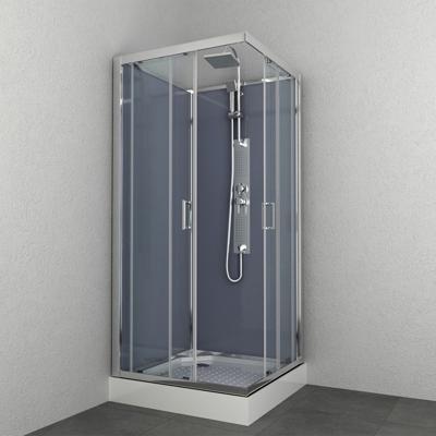 Douchecabine Allibert Everest Vierkant 90x90x225cm Helder Glas Nano Coating Mengkraan met Handdouche Douchecabine Allibert Everest Vierkant 90x90x225cm Helder Glas Nano Coating Mengkraan met Handdouche