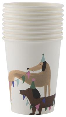 HEMA Kartonnen bekers 250ml feestbeest - 8 stuks
