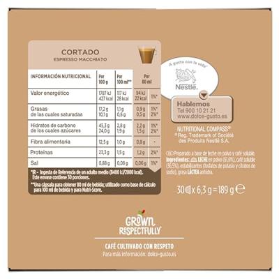 Dolce Gusto Cortado Espresso Macchiato - 30 cups