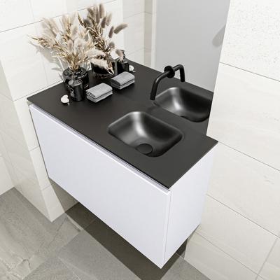 MONDIAZ OLAN 80cm toiletmeubel cale. LEX wastafel urban rechts geen kraangat