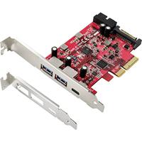 Renkforce 1 + 4 poorten USB 3.2 Gen 2-controllerkaart USB-A 3.2 Gen 2 PCIe x4 - thumbnail