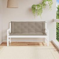 VidaXL Tuinbankkussens 2 st 150x50x7 cm oxford stof taupe - thumbnail