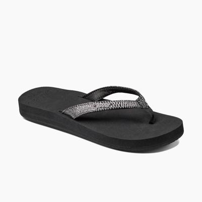 REEF Star Cushion Sassy Slipper Dames Black/Silver 11