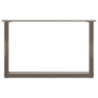 Salontafelpoten 2 st U-vormig 70x(42-43) cm staal naturel - thumbnail