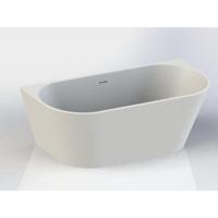 Half Vrijstaand Bad Arcqua Pinto Back To Wall 180x80x57 cm Glans Wit - thumbnail