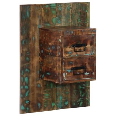 Nachtkastje 60x32x80 cm massief gerecycled hout meerkleurig