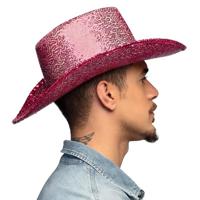 Hoed Rodeo Party fel roze - thumbnail