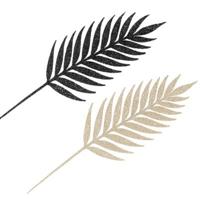 Daan Kromhout Kunsttak shine fern zwart/champagnekleurig 48 cm set van 12 | 8 stuks - thumbnail