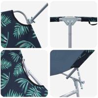 Ligstoel 2-persoon 2 pcs Groen 58 x 188 x 77cm Stof - thumbnail