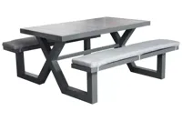 Aluminium picknicktafel 160cm antraciet - thumbnail