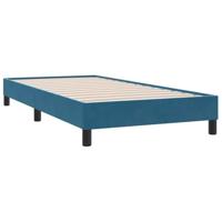 Boxspring zonder matras fluweel donkerblauw 100x210 cm - thumbnail