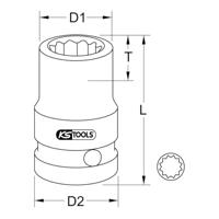 KS Tools 5151574 515.1574 Kracht-dopsleutelinzet - thumbnail