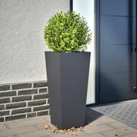 VidaXL Plantenbak 35x35x75 cm staal antracietkleurig - thumbnail