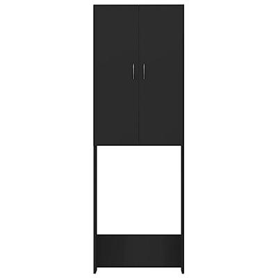 VidaXL Wasmachinekast 64x25,5x190 cm zwart