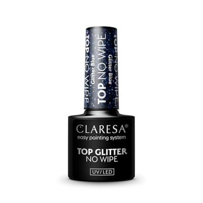 Claresa top coat no wipe glitter blue 5ml Claresa top coat no wipe glitter blue 5ml