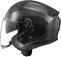 LS2 jethelm "of603 infinity ii carbon solid" helmet infinity ii carbon black gr. s - thumbnail