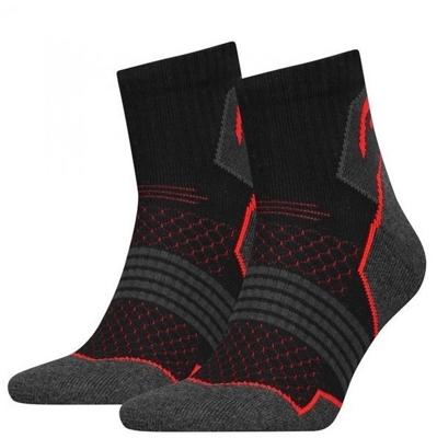 HEAD Hiking Quarter sokken 2-pack Unisex Black/red-39-42