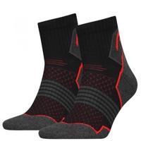 HEAD Hiking Quarter sokken 2-pack Unisex Black/red-39-42 - thumbnail