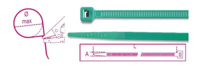 Beta Bmv1436-Kabelbinders Nylon, Groen - BMV1436