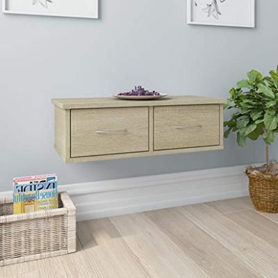 VidaXL Wandschap met lades 60x26x18,5 cm bewerkt hout sonoma eiken VidaXL Wandschap met lades 60x26x18,5 cm bewerkt hout sonoma eiken