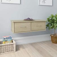 VidaXL Wandschap met lades 60x26x18,5 cm bewerkt hout sonoma eiken - thumbnail