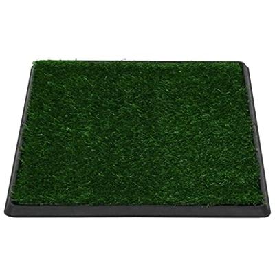 VidaXL Huisdierentoilet met bak en kunstgras 64x51x3 cm groen - thumbnail