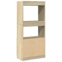 Hoge kast 63x33x140 cm bewerkt hout sonoma eikenkleurig - thumbnail