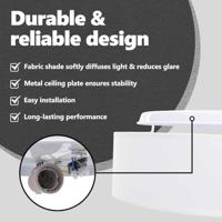 VidaXL Plafonnière met schijnwerpers wit 30 x 30 x 13,5 cm stof - thumbnail