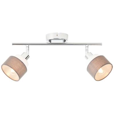 Brilliant 2-lichts plafondlampNaples chroom met wit - 99992/22