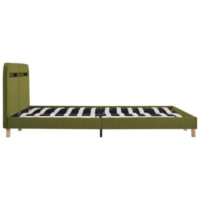 Bedframe met LED zonder matras 150x200 cm groen