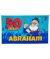 Gevelvlag Abraham Cartoon (90x150cm) - thumbnail