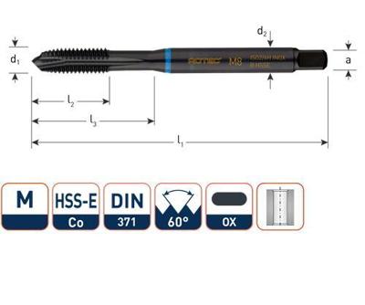 Rotec Machinetap din371 m8.rvs