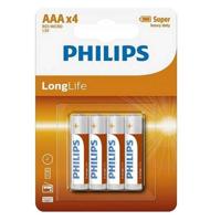 Philips r03 longlife aaa batterij 4 stuks - thumbnail