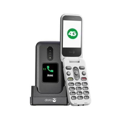 Doro 2880 - Eenvoudige Senioren Klaptelefoon Met Extern Display - 4G - Zwart/Wit Doro 2880 - Eenvoudige Senioren Klaptelefoon Met Extern Display - 4G - Zwart/Wit