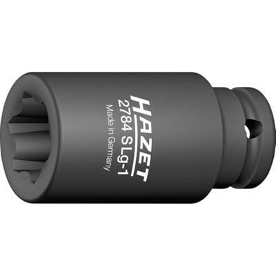 HAZET Krachtdopsleutel · met speciaal profiel 2784SLG-1 · 1/2 inch (12,5 mm) vierkant hol · Ribbelprofiel · 39 mm HAZET Krachtdopsleutel · met speciaal profiel 2784SLG-1 · 1/2 inch (12,5 mm) vierkant hol · Ribbelprofiel · 39 mm