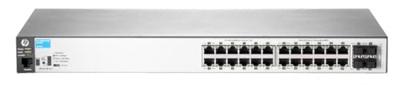 HPE Aruba 2530-24-PoE+ - Switch - Beheerd - 24 x 10100 + 2 x Gigabit SFP + 2 x 101001000 - desktop, rack-uitvoering, wandbevestiging - PoE+ HPE Aruba 2530-24-PoE+ - Switch - Beheerd - 24 x 10100 + 2 x Gigabit SFP + 2 x 101001000 - desktop, rack-uitvoering, wandbevestiging - PoE+