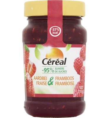 Cereal Fruit aardbei framboos suikervrij 270 Gram