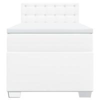 Boxspring met matras kunstleer wit 80x200 cm - thumbnail