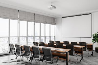 Neomounts BEAMER-C80WHITE Plafondbeugel voor beamer In hoogte verstelbaar, Kantelbaar, Draaibaar Afstand vloer-plafond (max.): 15 cm Wit